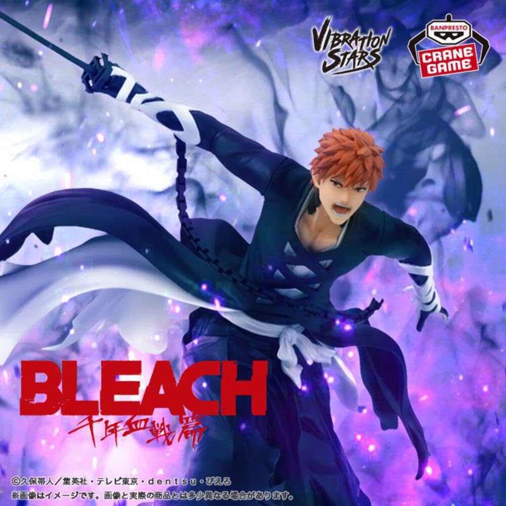Banpresto Bleach Ichigo Kurosaki figure, pairs well with Bleach and Banpresto items.