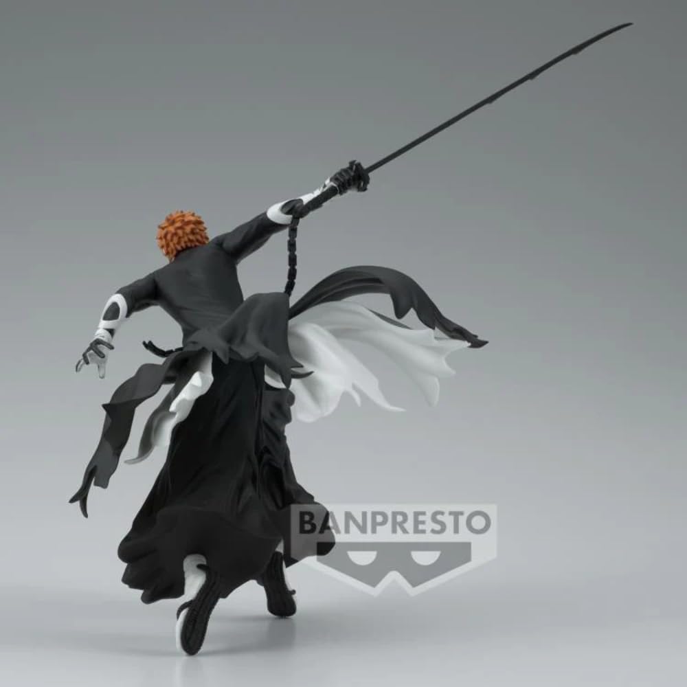 Banpresto Bleach Ichigo Kurosaki figure, detailed sculpt and vivid paint.