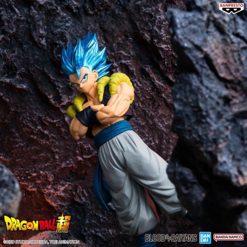 Banpresto Blood of Saiyans collection display complements other figures.