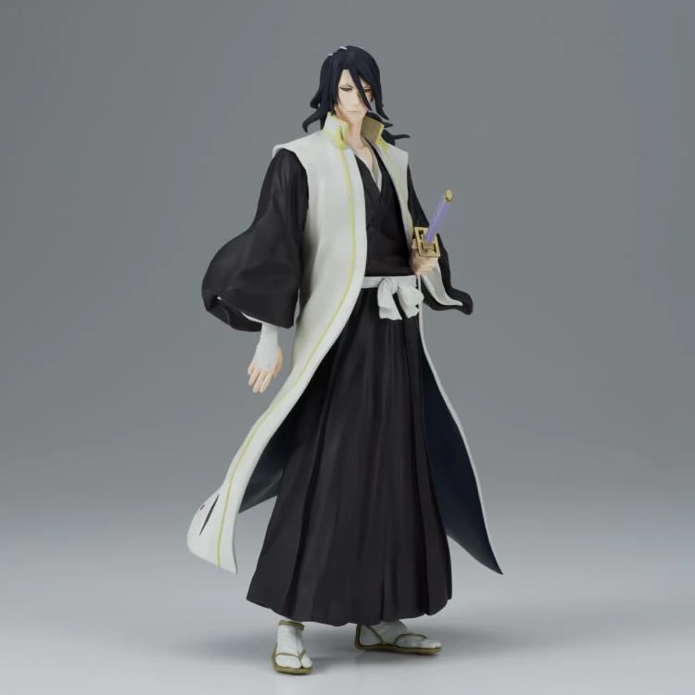Banpresto Byakuya Kuchiki official packaging emphasizes licensed product status.