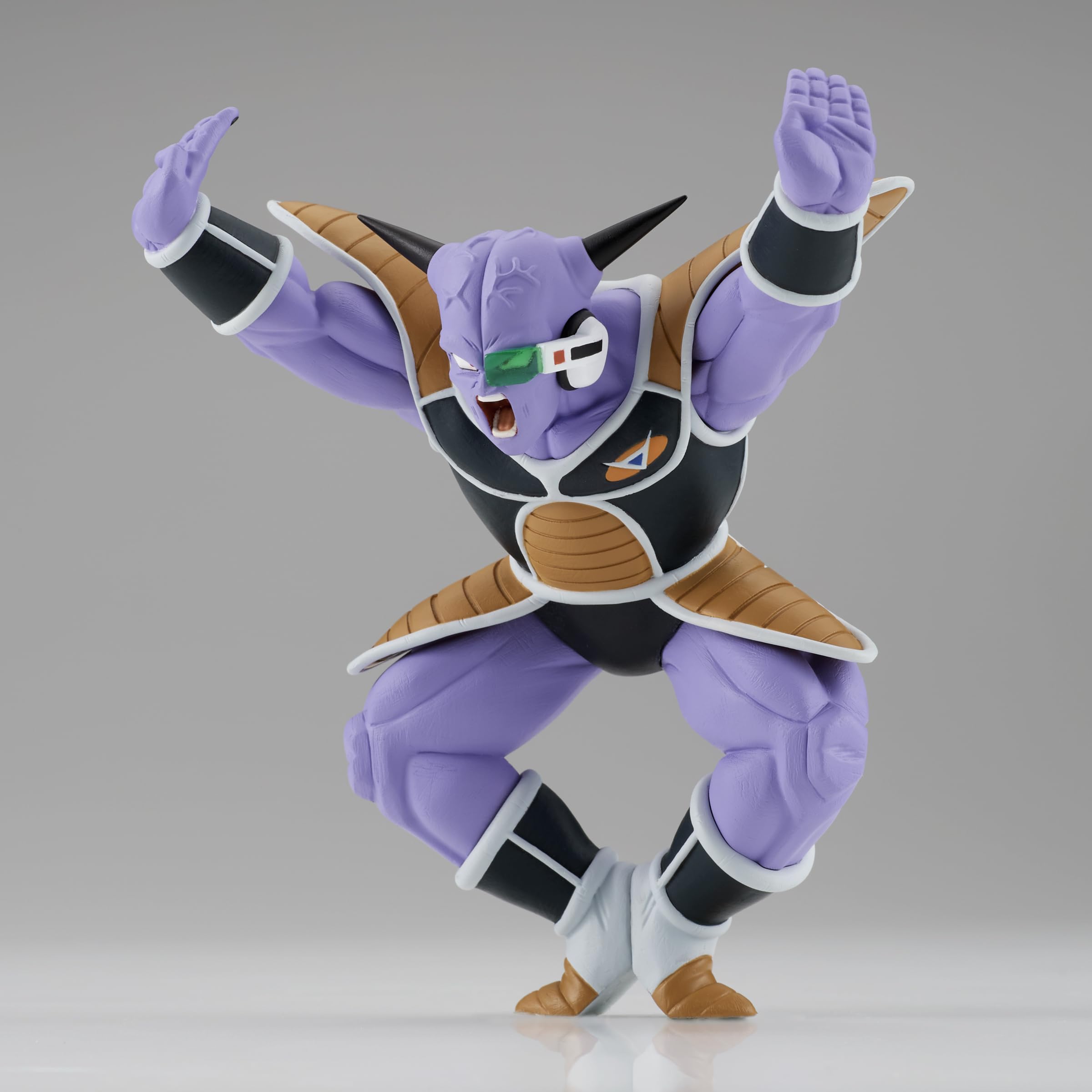 Banpresto Captain Ginyu ready-to-display figure on compact stand.