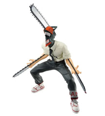 Banpresto Chainsaw Man Vibration Stars statue on display with stable base stand