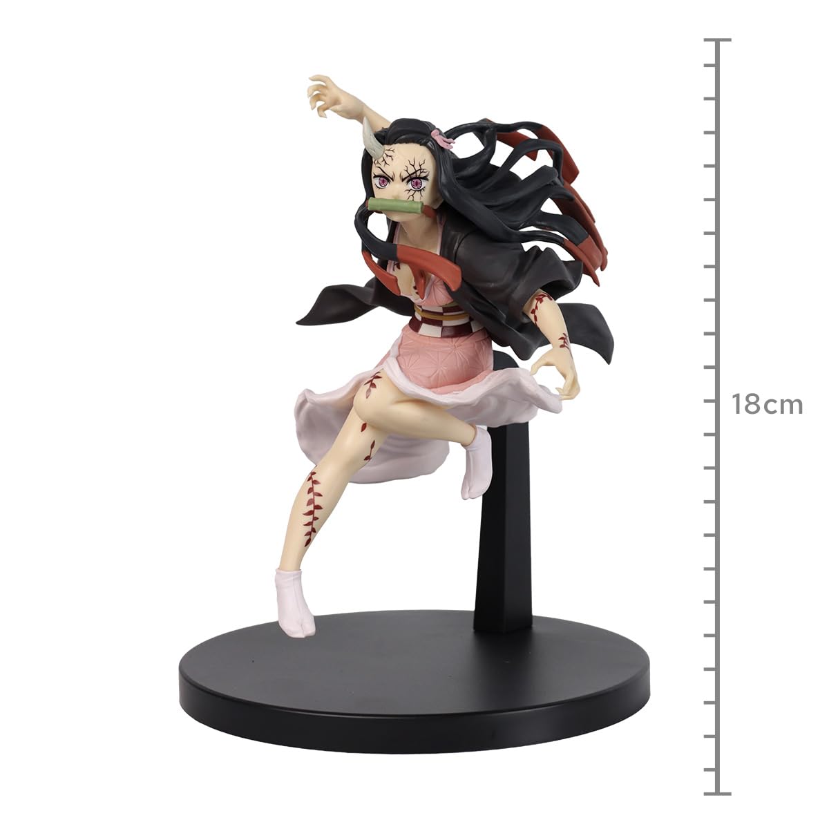 Close-up of sculpt and paint details on Nezuko figure