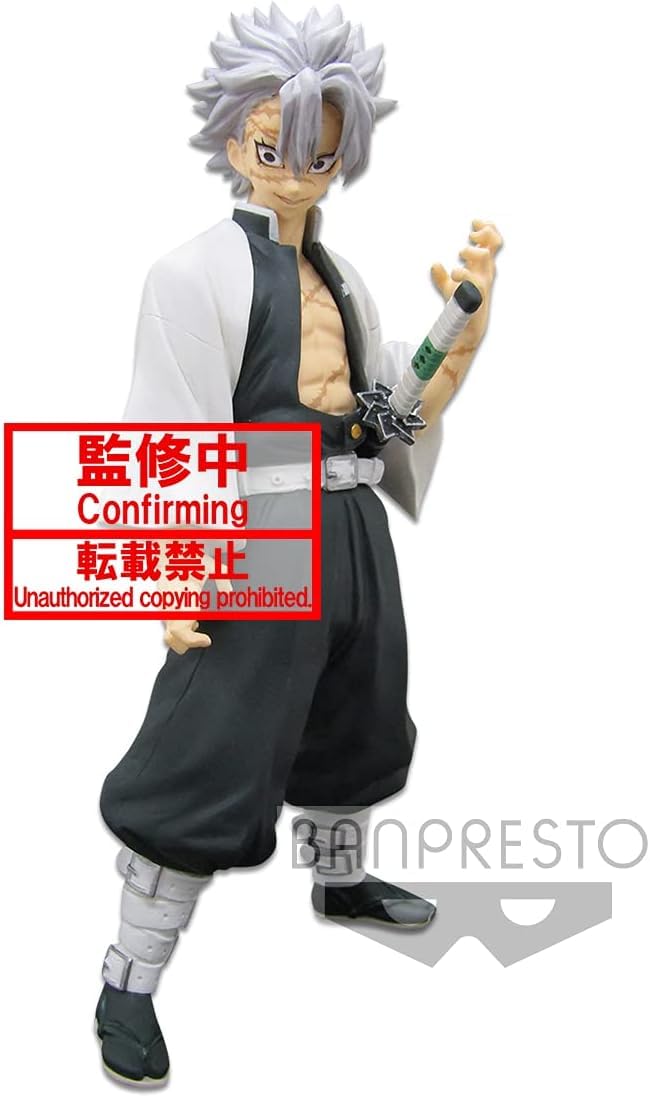 BanPresto Demon Slayer Sanemi Shinazugawa figure highlight paintwork for vivid character recreation.