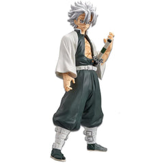 BanPresto Demon Slayer Sanemi Shinazugawa figure front view for a striking shelf display.