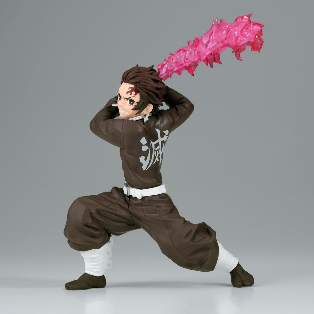 Banpresto Tanjiro Kamado II Vibration Stars figure side view ideal for shelf display.