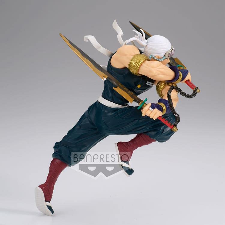 Banpresto Demon Slayer Uzui detail shot showing vibrant colors and craftsmanship.