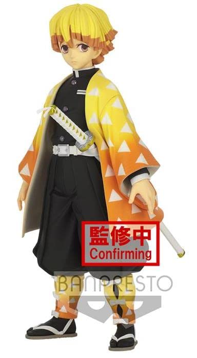 Banpresto Demon Slayer Zenitsu Grandista figure sturdy base for display.
