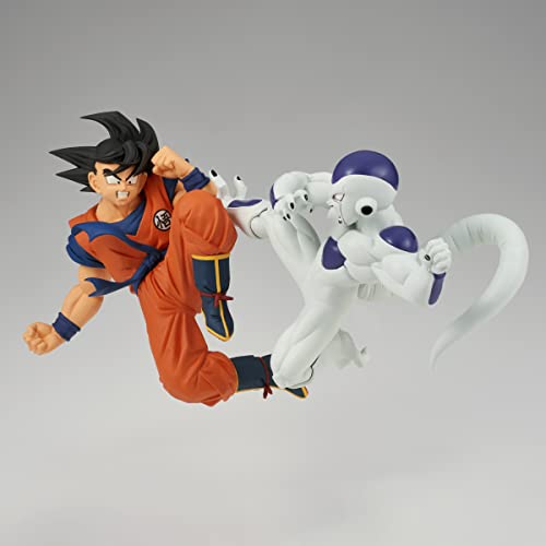 Banpresto detailed textured paint on Goku and Frieza figure.