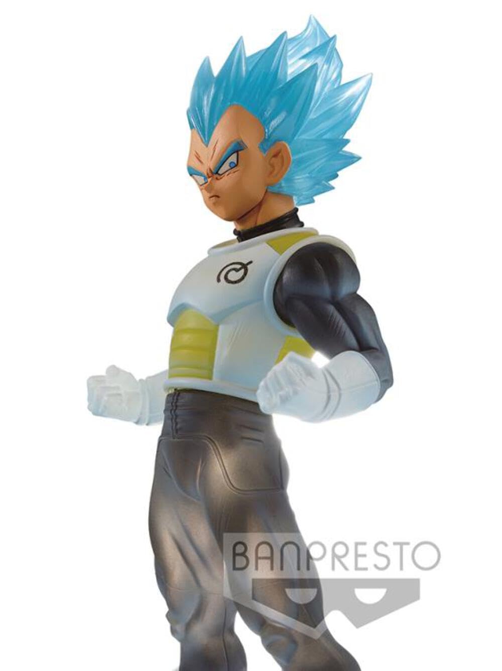 Banpresto Vegeta blue hair side view enhances display lighting
