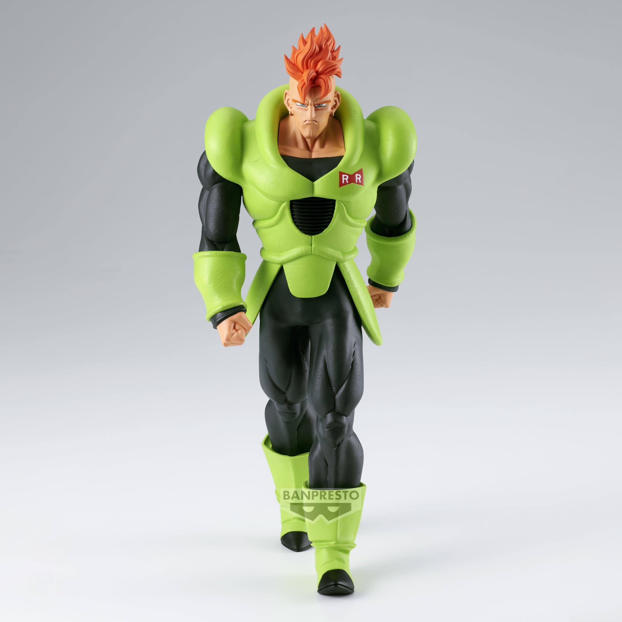 Banpresto Android 16 Solid Edge Works close-up detail highlights sculpt and color fidelity.