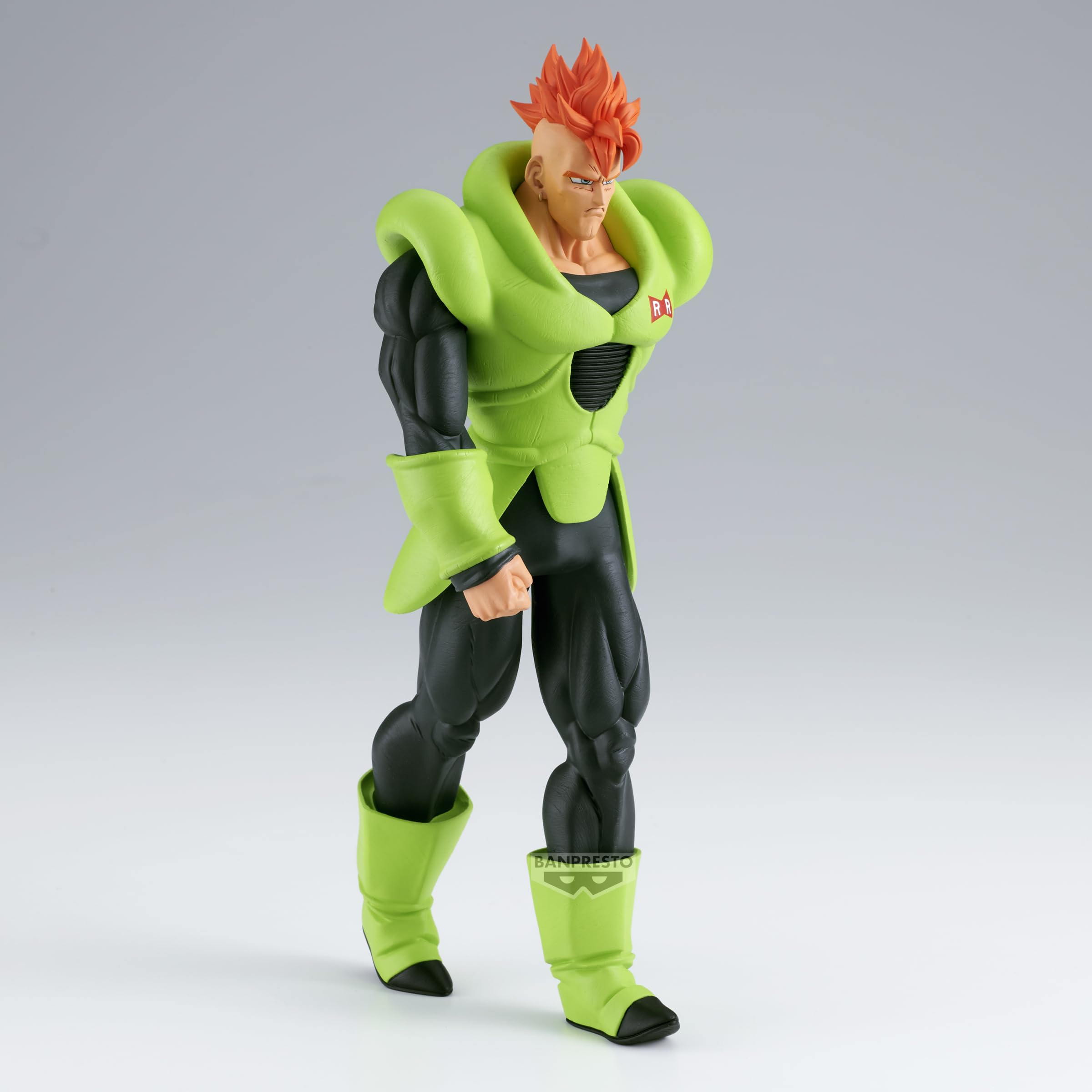 Banpresto Android 16 Solid Edge Works packaging box indicates official Bandai Spirits licensing.