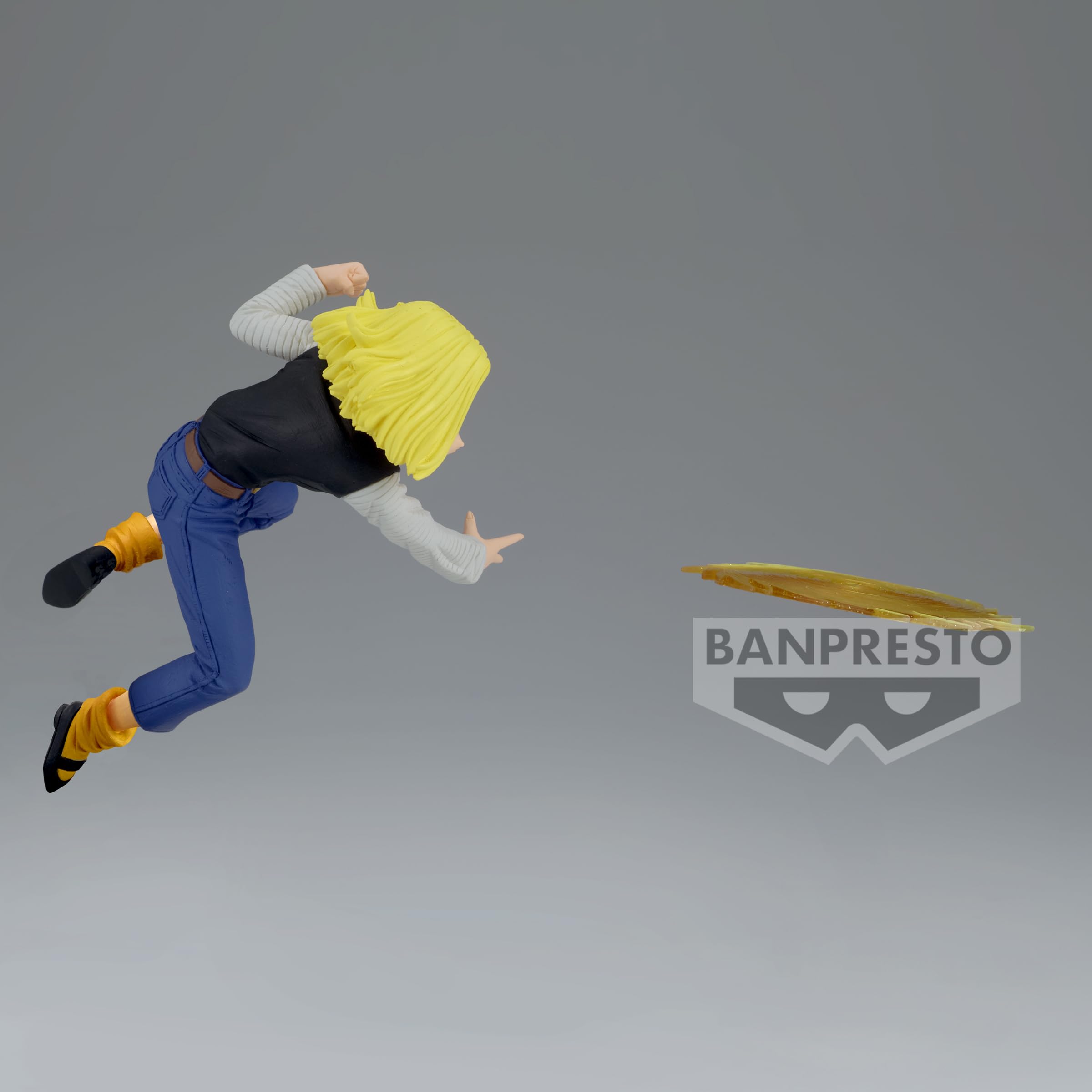 Banpresto Android 18 GXmateria figure chest-view reveals pose fidelity.