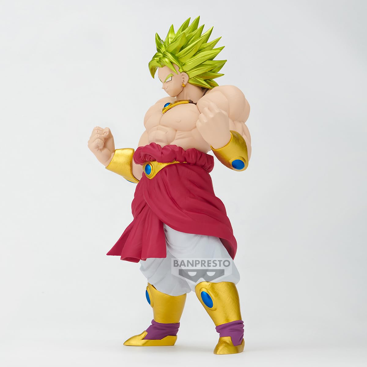 Banpresto Dragon Ball Z Broly Blood of Saiyans figure, dynamic action shot for display