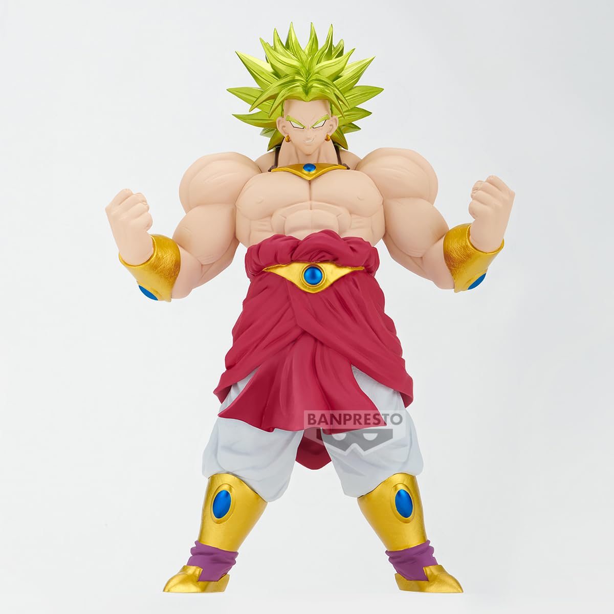 Banpresto Dragon Ball Z Broly Blood of Saiyans figure, side profile, enhances shelf presence