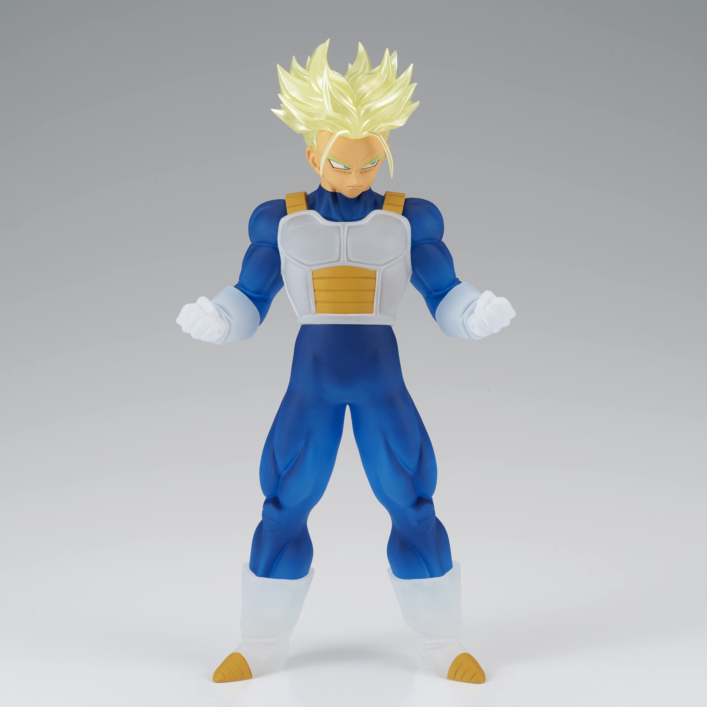 Banpresto Dragon Ball Z Clearise Trunks expression captures energy for dynamic displays.