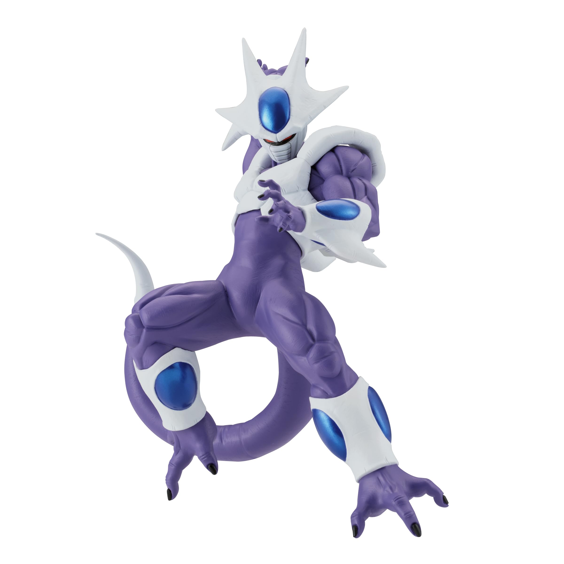 Banpresto Dragon Ball Z Cooler figure in iconic pose enhances display presence.