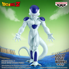 Banpresto Frieza Solid Edge Works figure carries licensing label for authenticity.