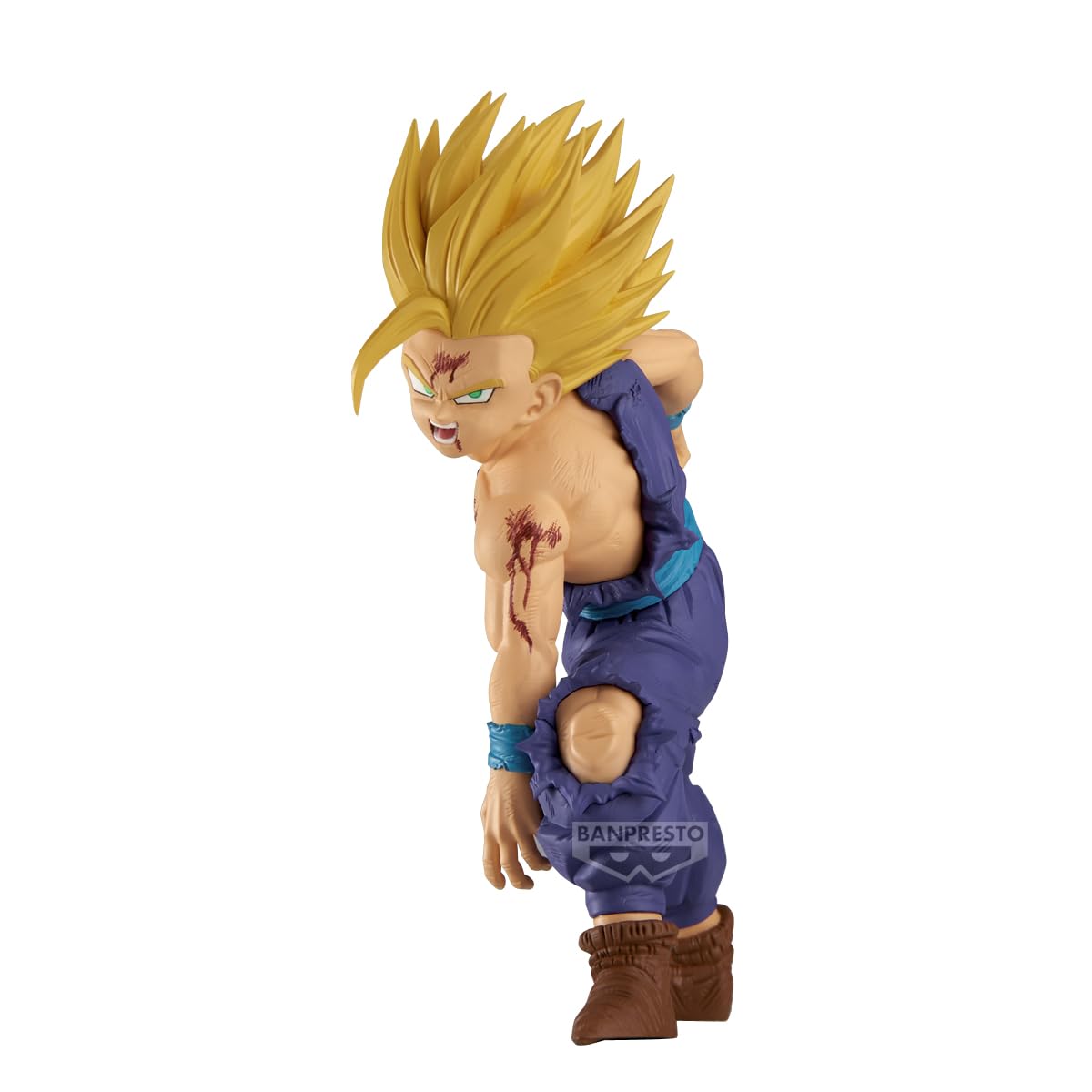 Banpresto Dragon Ball Z Gohan vs Cell figure side view for dynamic shelf display.
