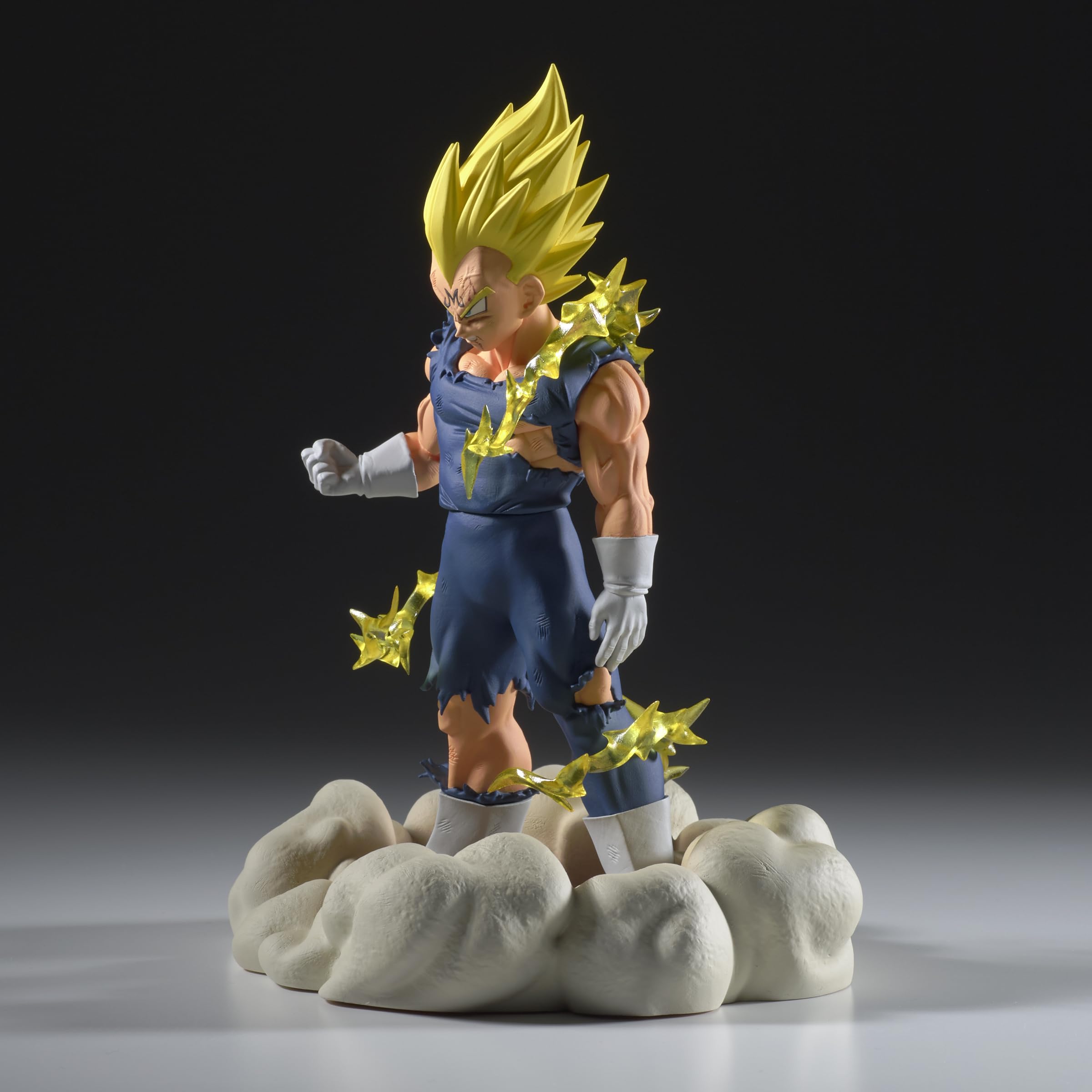 Banpresto Dragon Ball Z Majin Vegeta history box vol12 on display stand ideal for dioramas