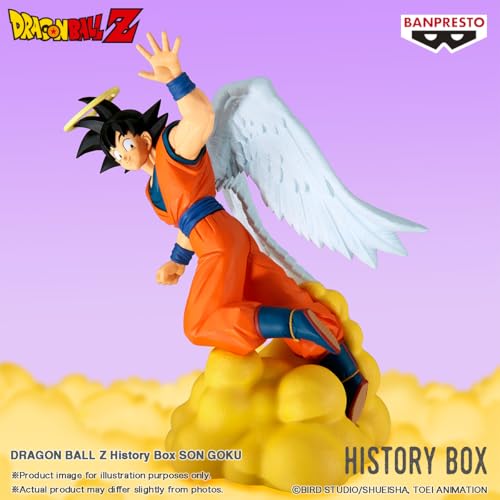 Close-up detail of Banpresto History Box Son Goku for collectors