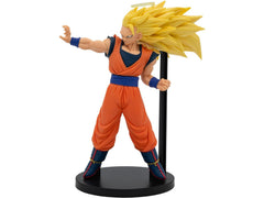 Banpresto Dragon Ball Z SSJ3 Son Goku vs Majin Buu figure, front view for display.