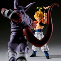 Banpresto Gogeta scale near standard 6.7 inches for shelf balance.