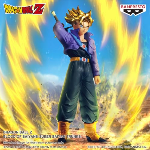 Banpresto Dragon Ball Z Super Saiyan Trunks close-up hair detail highlights color