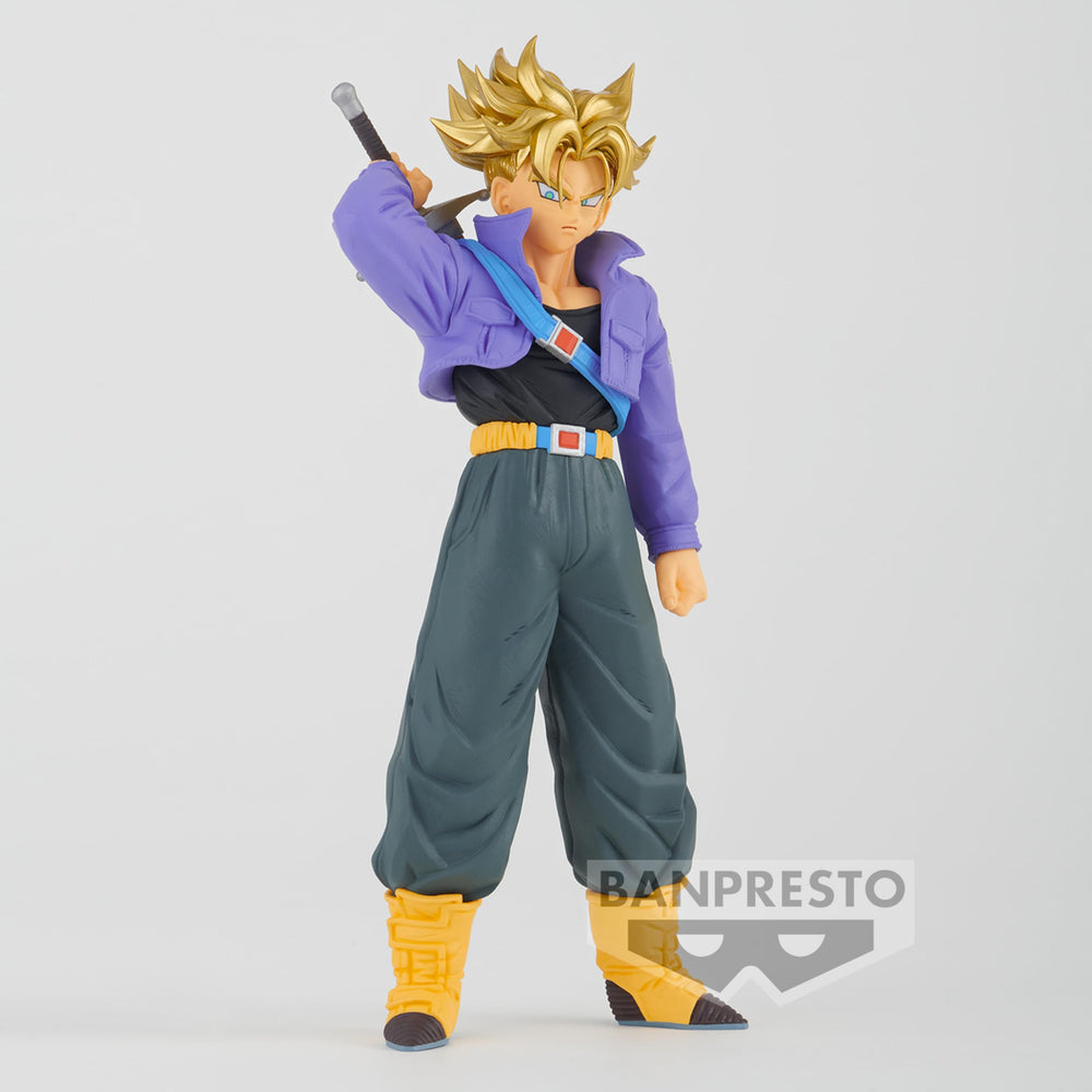 Banpresto Dragon Ball Z Super Saiyan Trunks pose-detail captures iconic stance for fans