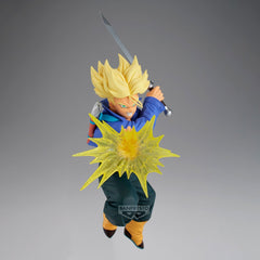Banpresto Trunks packaging view emphasizing official licensing with Bandai Namco seal