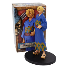 Banpresto DXF Wanokuni Sanji Yukata detail captures fabric texture.