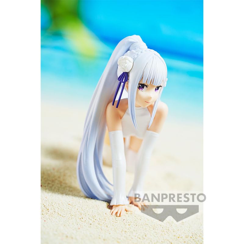 Banpresto Emilia Celestial Vivi figure packaging with Bandai Namco label confirms license and safety testing
