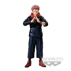 Banpresto Sukuna figure seven point one inch tall for shelf display.