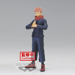Banpresto Jujutsu Kaisen figure close-up detail highlights textured clothing and expressive features.