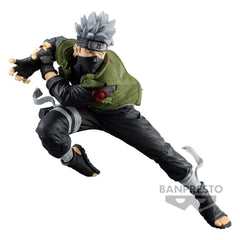 Banpresto Hatake Kakashi 5.1-inch tall figure offers compact display on shelves.
