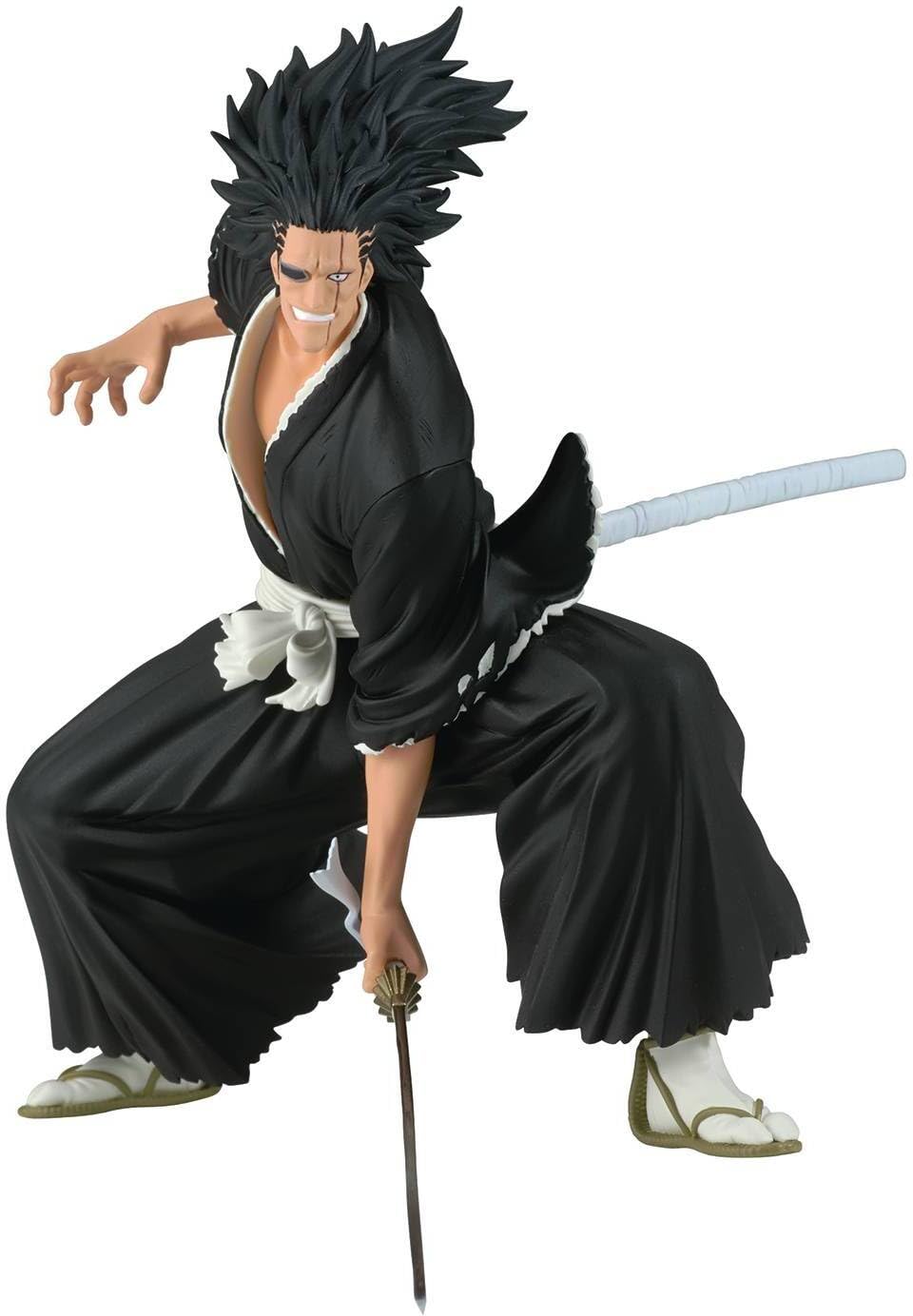 Banpresto Kenpachi Zaraki Vibration Stars figure front view for dynamic display.