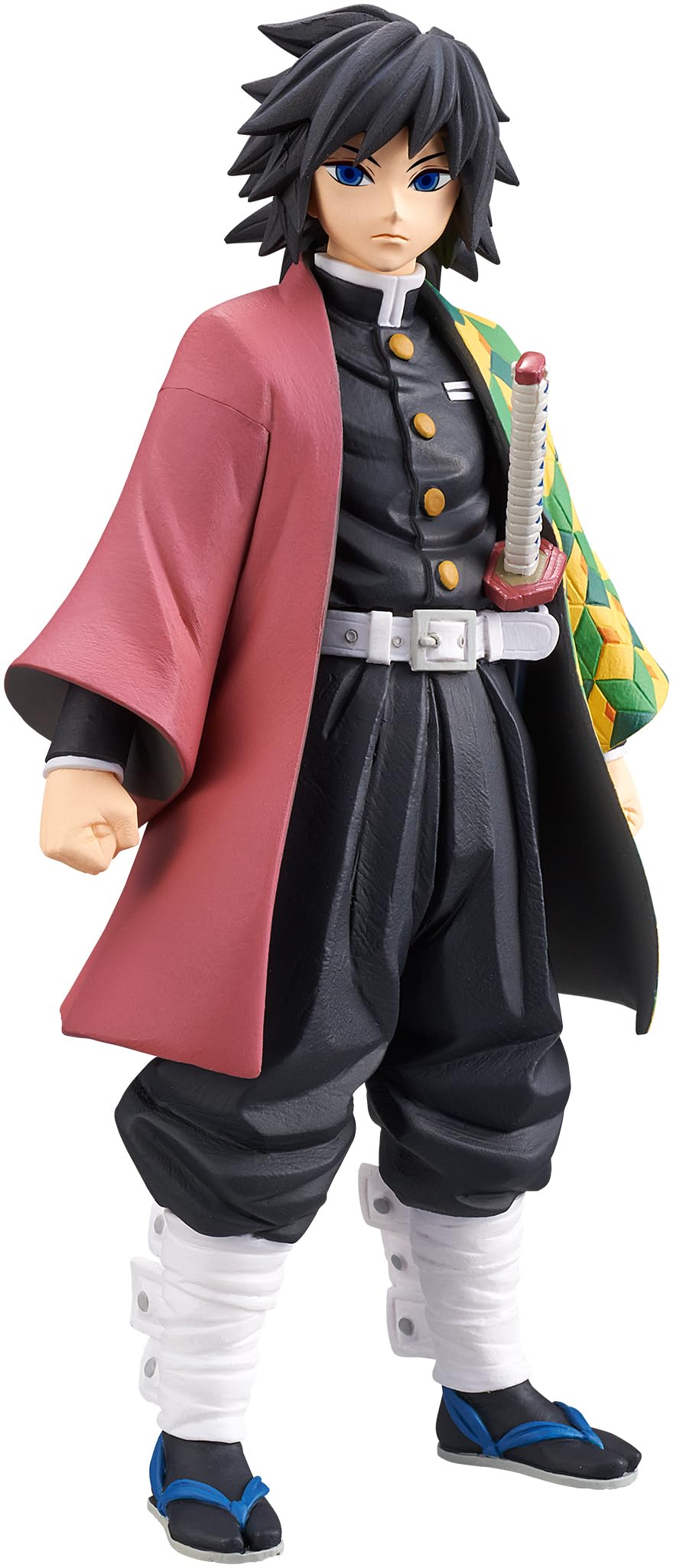 Banpresto Kimetsu no Yaiba Giyu Tomioka Vol5 figure, front view, ideal for shelf display.