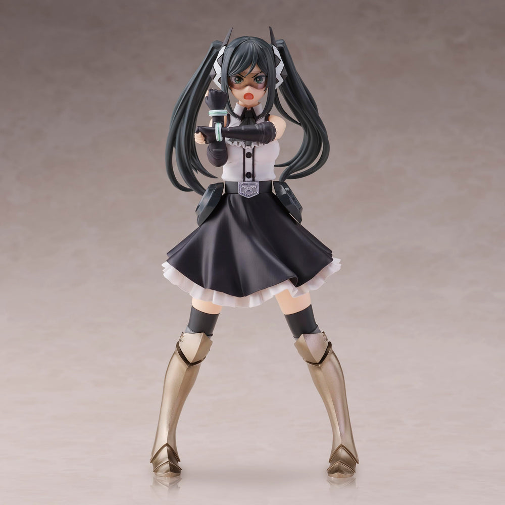 Banpresto Lady Black figure height of 6.7 inches suits compact shelves.
