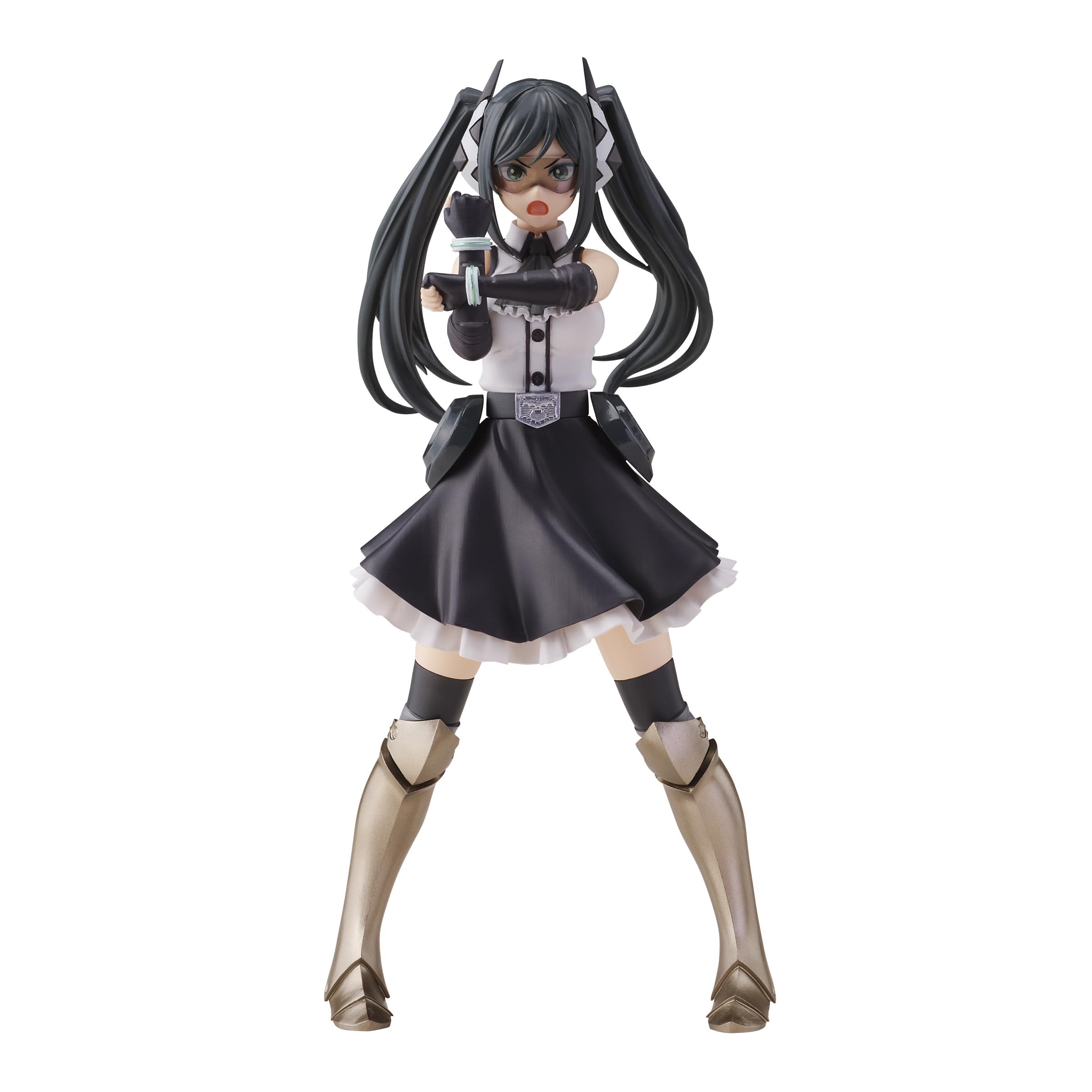 Banpresto Lady Black figure in standing pose enhances display appeal.