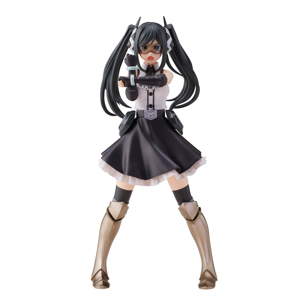 Banpresto Lady Black figure in standing pose enhances display appeal.