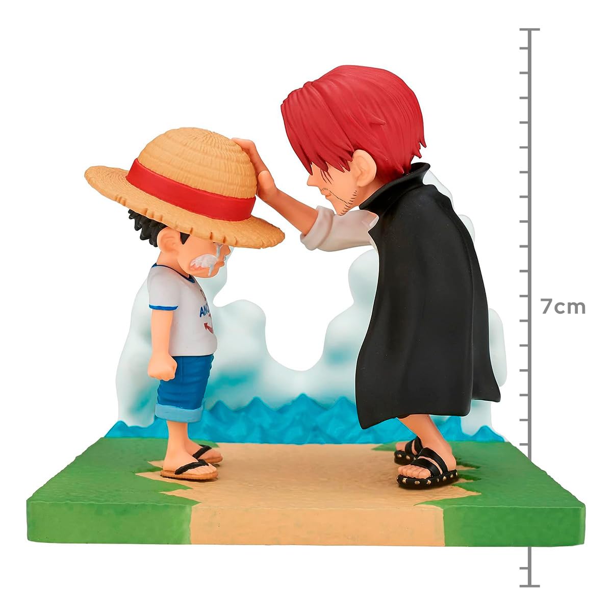 Banpresto Log Stories Monkey D. Luffy and Shanks pose adds dynamic charm to collections.