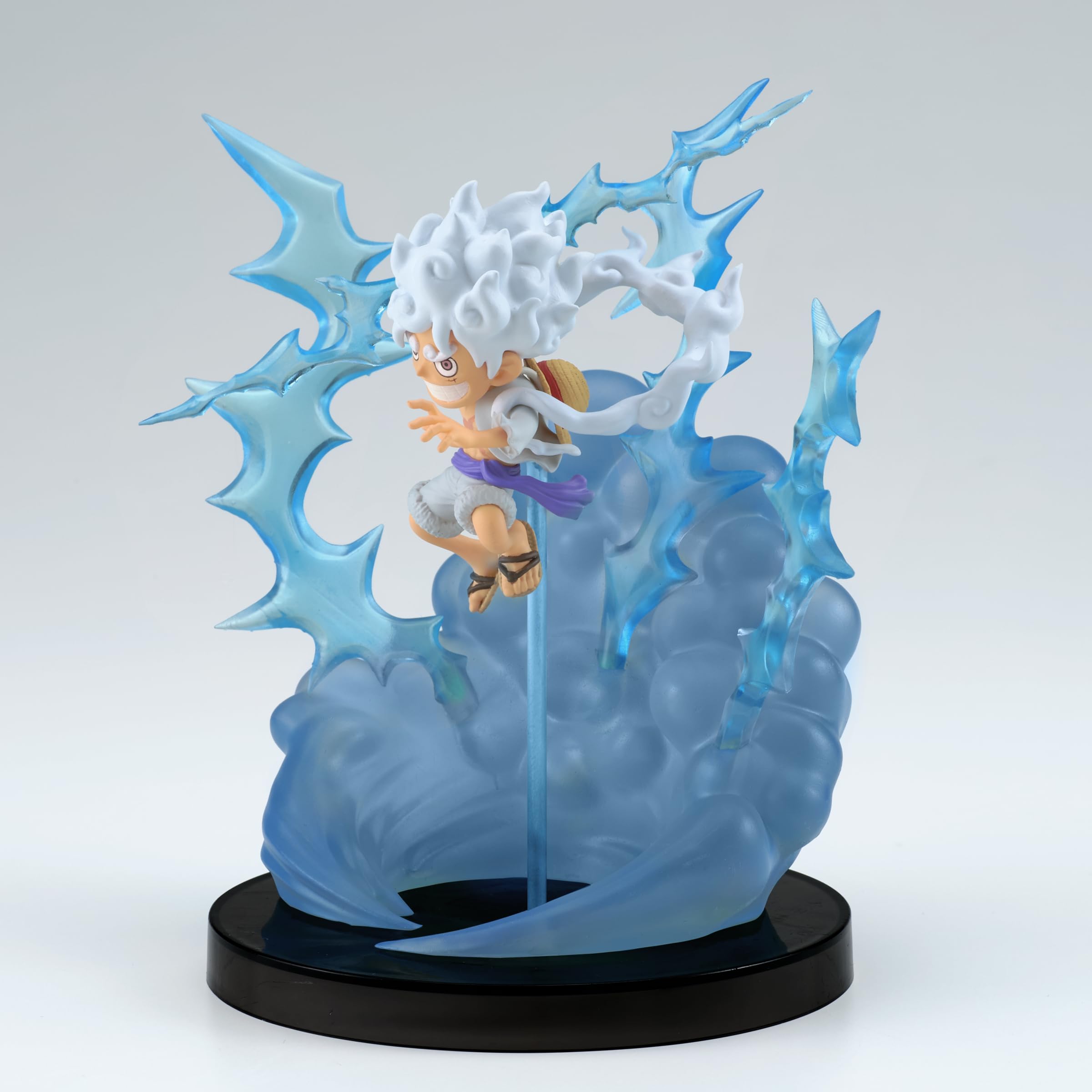Banpresto Luffy Gear 5 dynamic pose with dramatic display effects