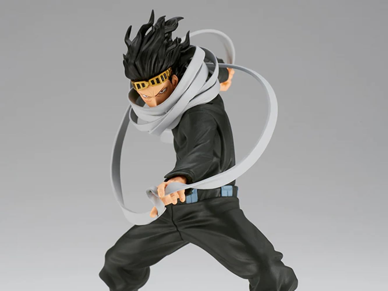 Banpresto MHA Aizawa figure side view, great for dynamic display