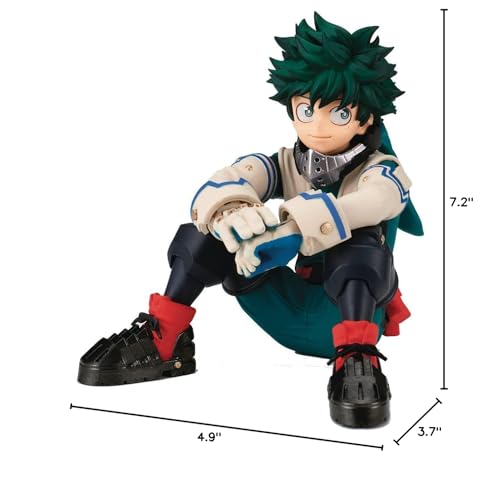 Banpresto Midoriya pose detail highlights dynamic action lines and shading