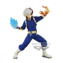 Banpresto Todoroki figure in battle pose for shelf display.