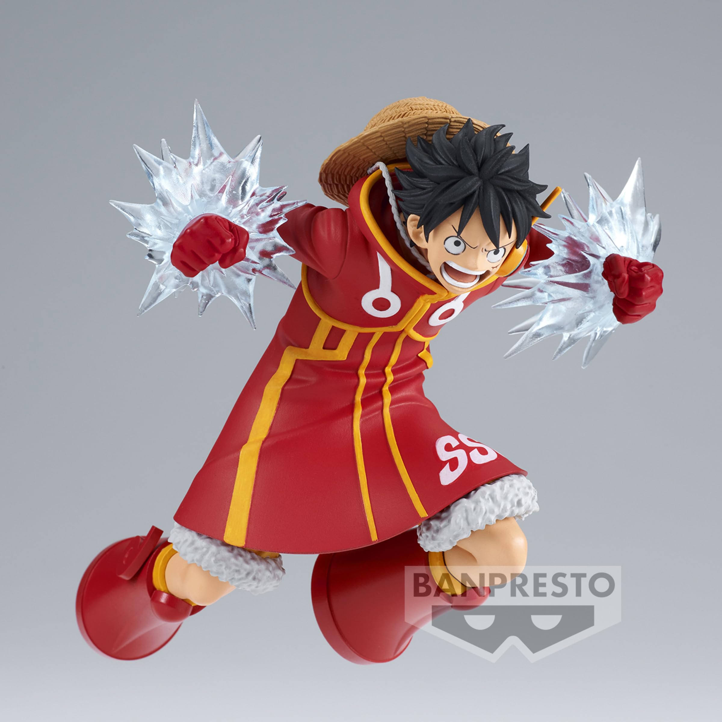 Banpresto Monkey D Luffy Battle Record packaging with official licensing label for authenticity.