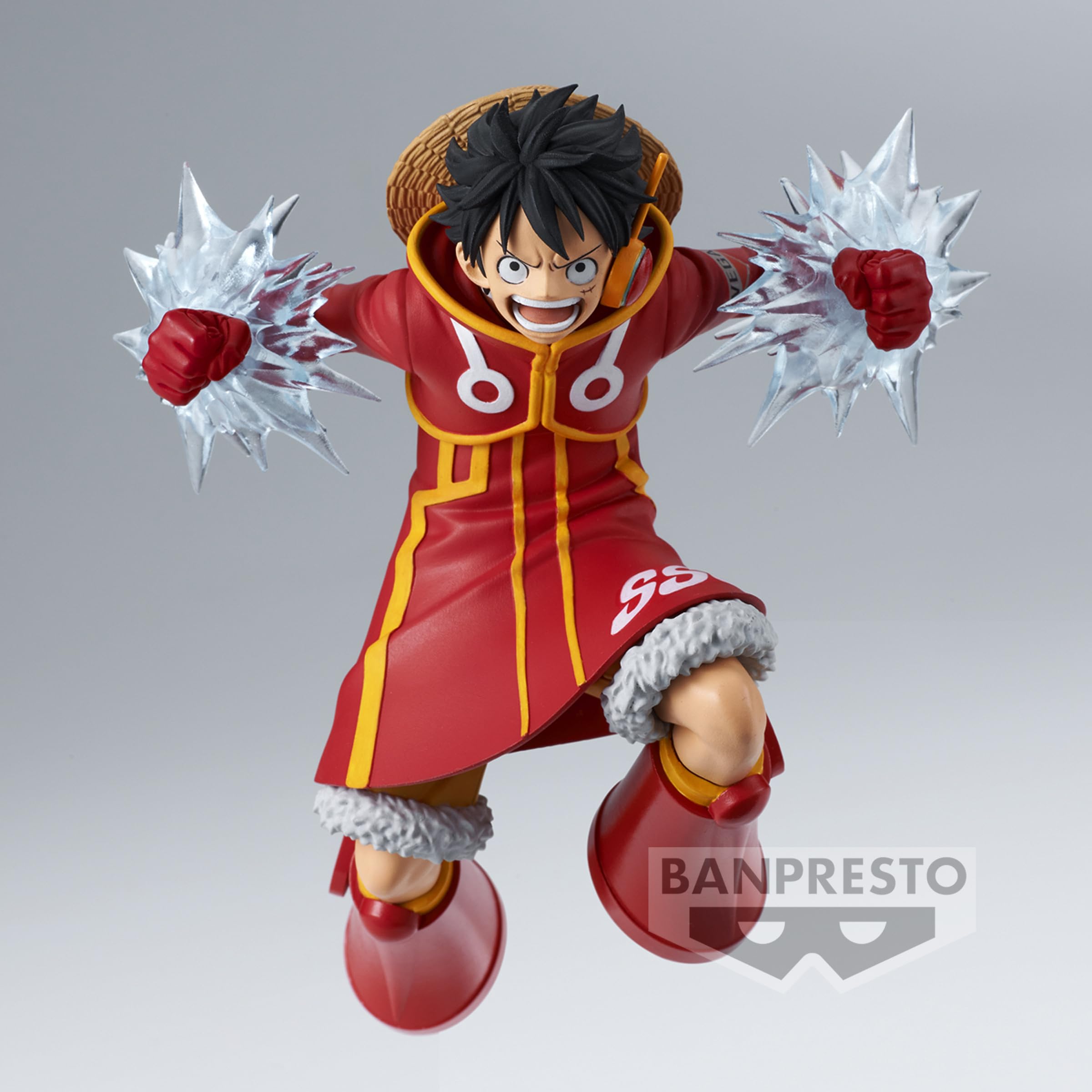 Banpresto Monkey D Luffy Battle Record figure, 5.5 inch height, perfect for shelf showcase.