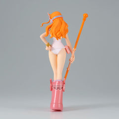 Banpresto Nami Egghead ver packaging and stand base ensures stability.