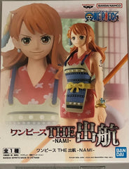 Banpresto One Piece Nami Shukko figure pose enhances display shelves with dynamic character presence.