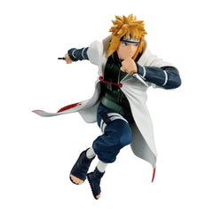 Banpresto Namikaze Minato II statue on display with other figures.